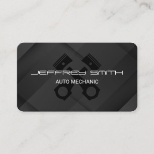 Tarjeta De Visita Mecánico Pistones Técnico de automóviles
