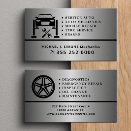 Tarjeta De Visita mecánico profesional de reparación de automóviles 