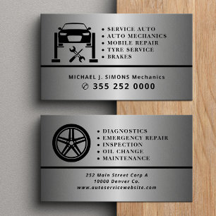 Tarjeta De Visita mecánico profesional de reparación de automóviles