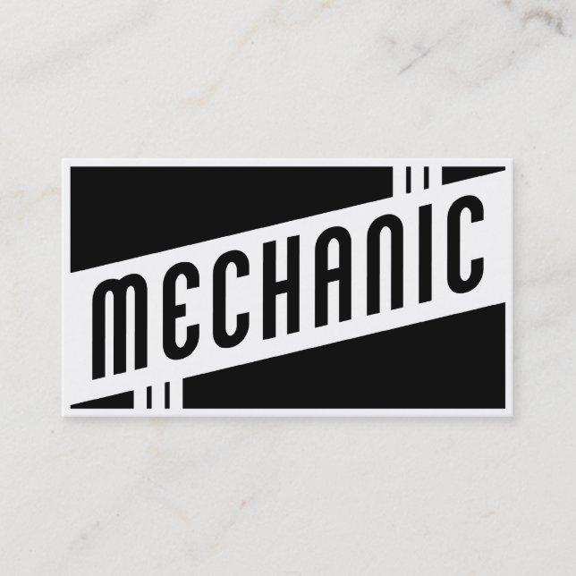 Tarjeta De Visita mecánico retro (Anverso)