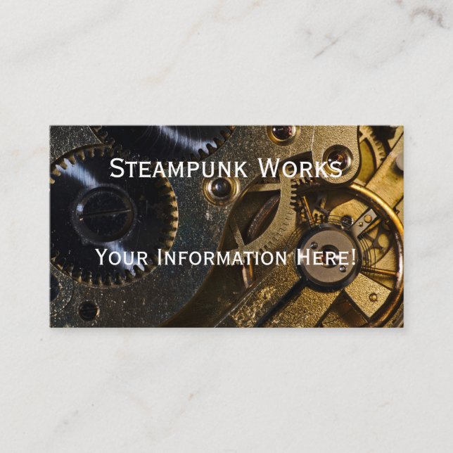 Tarjeta De Visita Mecanismo de vigilancia de Steampunk (Anverso)