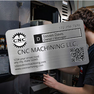 Tarjeta De Visita Mecanizado CNC, Taller de Máquinas de Precisión