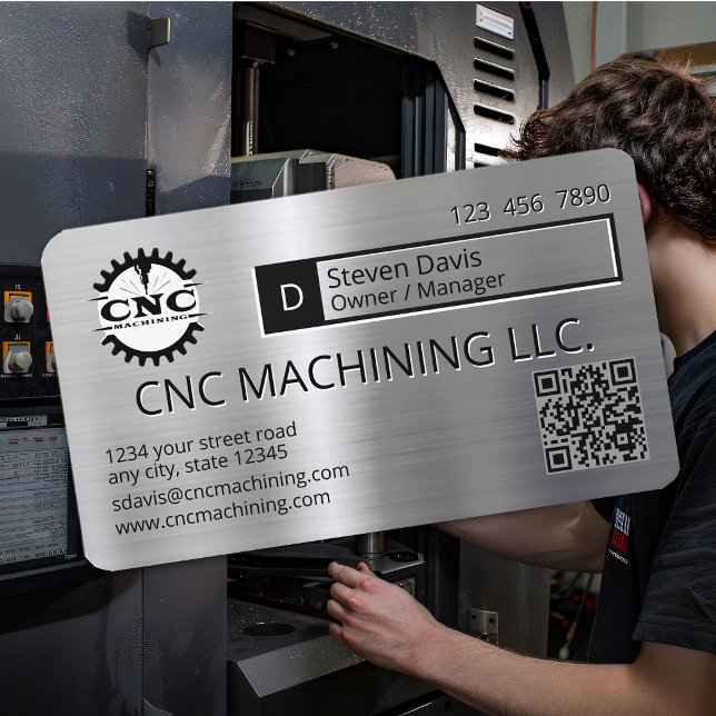 Tarjeta De Visita Mecanizado CNC, Taller de Máquinas de Precisión (Subido por el creador)
