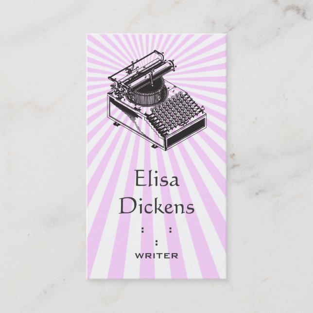 Tarjeta De Visita Mecanografíe la explosión de la máquina de la (Anverso)