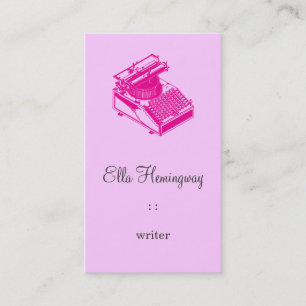 Tarjeta De Visita Mecanografíe la máquina de la escritura