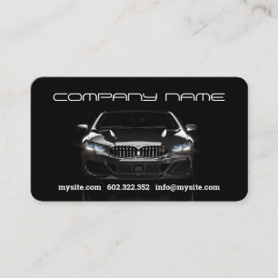 Tarjeta De Visita Mechanotive Black Car Business Card