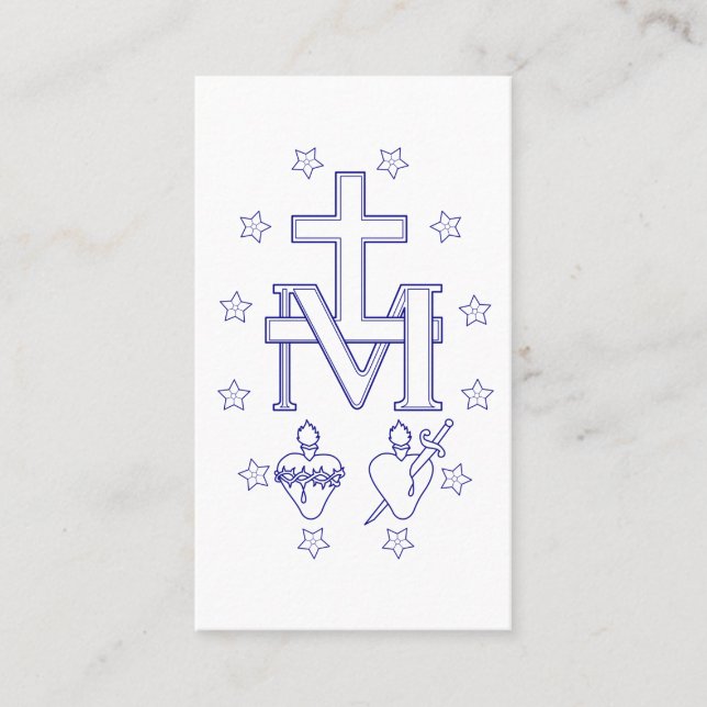 Tarjeta De Visita Medalla de Nuestra Señora de las Gracias (Anverso)