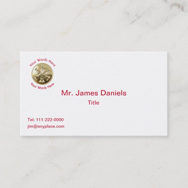 Tarjeta De Visita Medallón de oro del batallón de bomberos (Anverso)