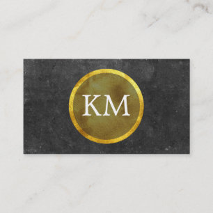 Tarjeta De Visita Medallón de oro II   Deluxe, pizarra