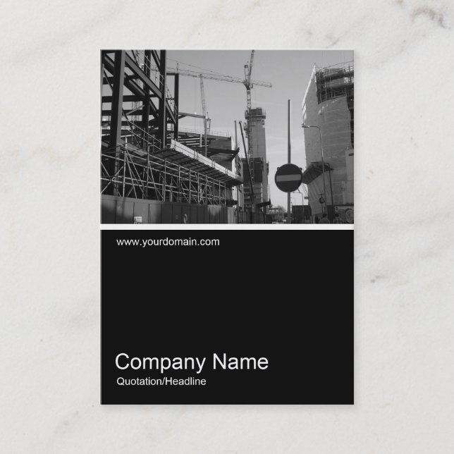 Tarjeta De Visita Media&Half Photo 015 - En construcción (Anverso)