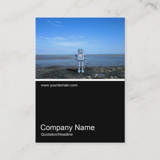 Tarjeta De Visita Media&Half Photo 0229 - Junto al mar (Anverso)