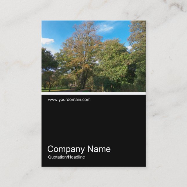 Tarjeta De Visita Media&Half Photo 0270 - Otoño en el parque (Anverso)