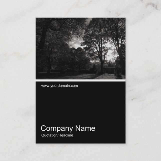 Tarjeta De Visita Media&Half Photo 0274 - Otoño en el parque (Anverso)