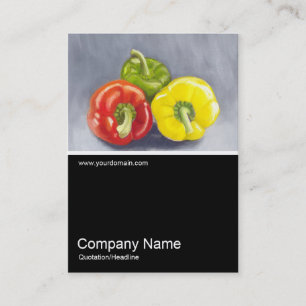 Tarjeta De Visita Media&Half Photo 075 - Pimientos, aceite