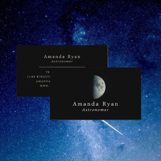 Tarjeta De Visita Media Luna, astronomía (Subido por el creador)
