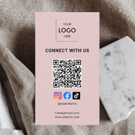 Tarjeta De Visita Media social QR Código Código logotipo moderno ros