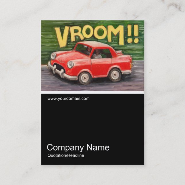 Tarjeta De Visita Media y media foto 087 - Vroom! - Aceite (Anverso)