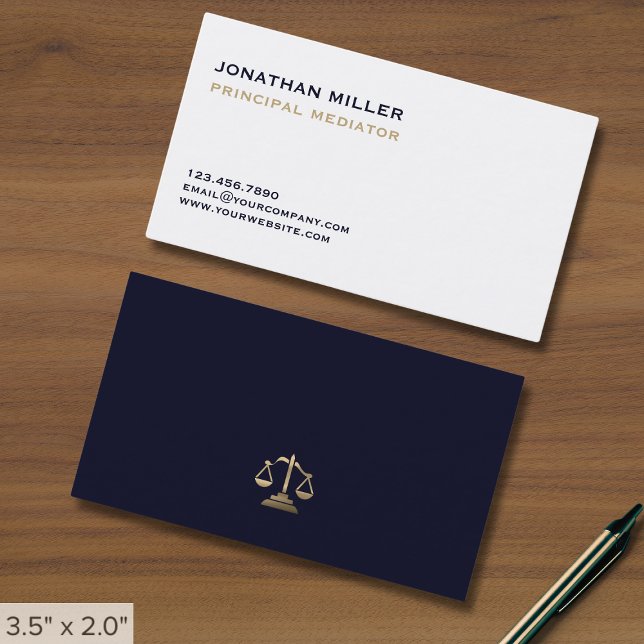 Tarjeta De Visita Mediador simple mínimo (Subido por el creador)