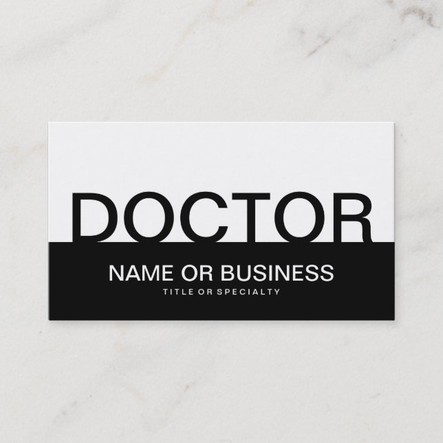Tarjeta De Visita médica audaz (Anverso)