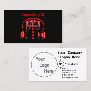 Tarjeta De Visita Médica Brain Tejido Escuchando música