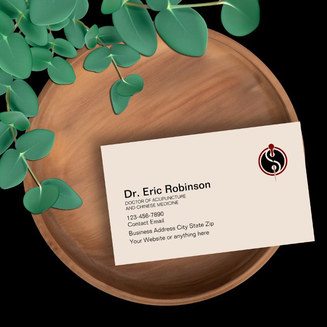 Tarjeta De Visita Médica de acupuntura Medicina china (Subido por el creador)