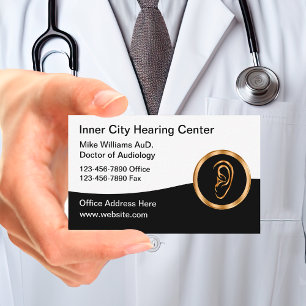 Tarjeta De Visita Médica de Audiología de Clásica