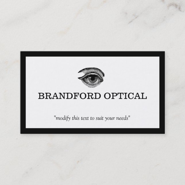 Tarjeta De Visita Médica de optometría oftalmóloga ocular de origen  (Anverso)