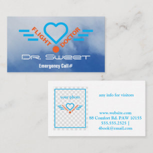 Tarjeta De Visita Médica de vuelo