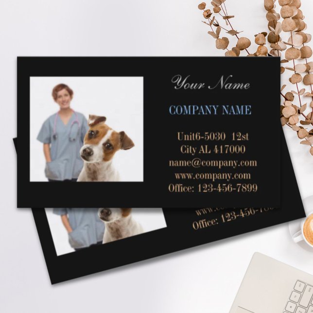 Tarjeta De Visita Médica enfermero veterinario del hospital de anima (Doctor nurse animal hospital veterinarian business card)