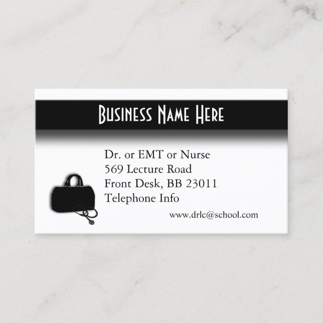 Tarjeta De Visita Médica Femenina (Anverso)