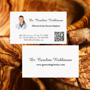 Tarjeta De Visita médica fotográfico personalizado minimalista códig