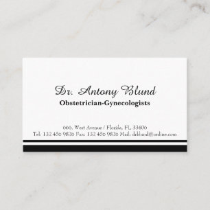 Tarjeta De Visita Médica Ginecólogo Obstetricista OBGYN Elegante