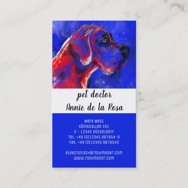 Tarjeta De Visita Médica mascota (Anverso)