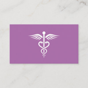 Tarjeta De Visita médica médico moderno y elegante caduceus