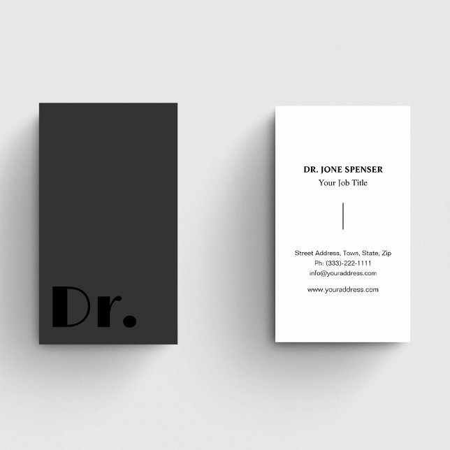 Tarjeta De Visita Médica médico negro y gris (Subido por el creador)
