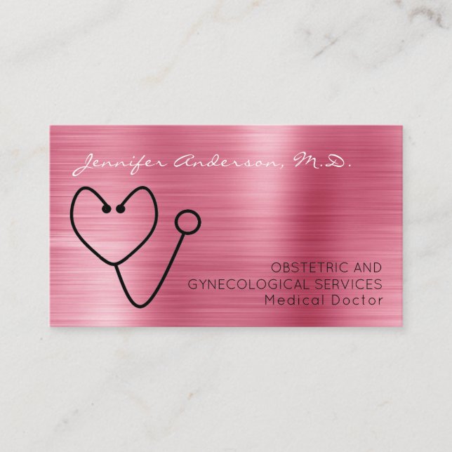 Tarjeta De Visita Médica Médico Obstetricista Ginecólogo (Anverso)