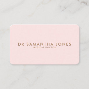 Tarjeta De Visita Médica moderno minimalista rosa profesional