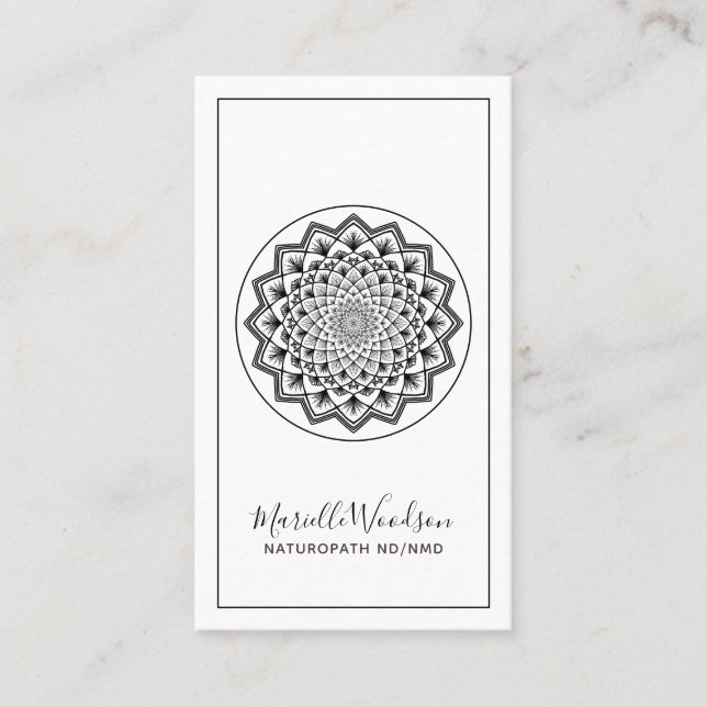 Tarjeta De Visita Médica Naturopática Mandala (Anverso)