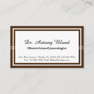 Tarjeta De Visita MÉDICA OBGYN Obstetricista Ginecólogo Elegante