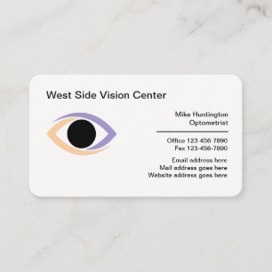 Tarjeta de visita médica para optometristas