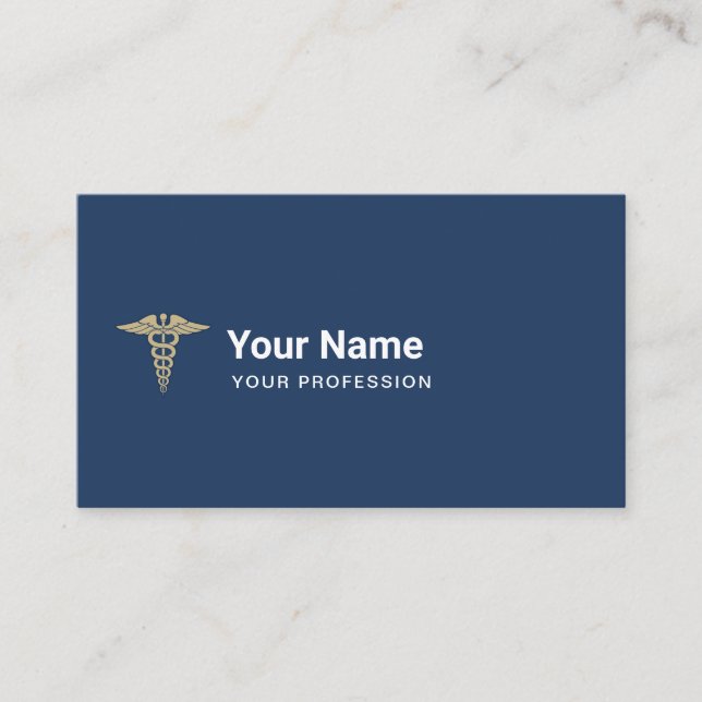 Tarjeta De Visita Médica personalizado Enfermera Caduceus Médico (Anverso)
