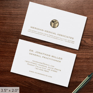 Tarjeta de visita médica profesional