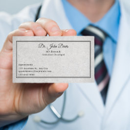 Tarjeta De Visita Médica profesional Gray Black Personalizado