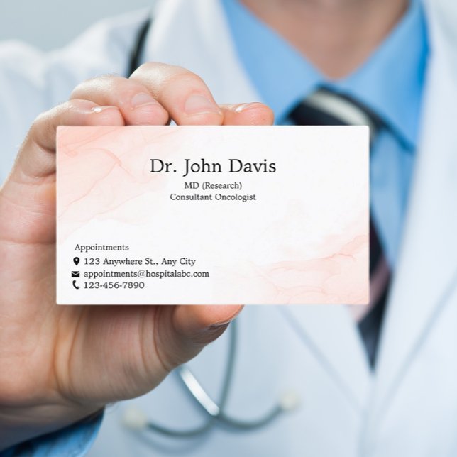 Tarjeta De Visita Médica profesional Rubor Pink Personalizado (Subido por el creador)