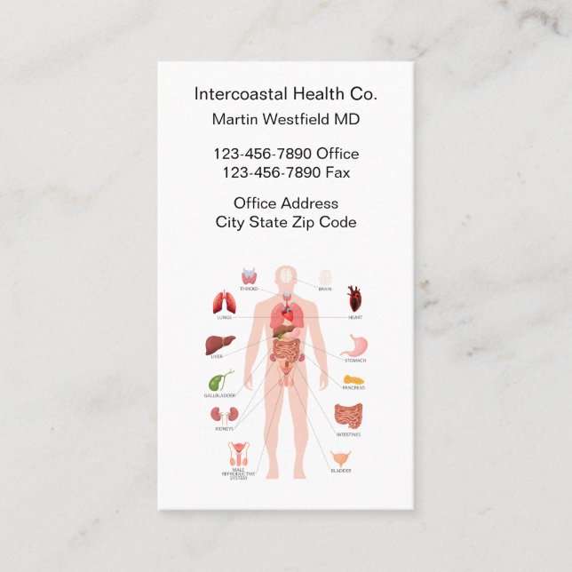 Tarjeta De Visita Medical Doctor Health Care Provider (Anverso)