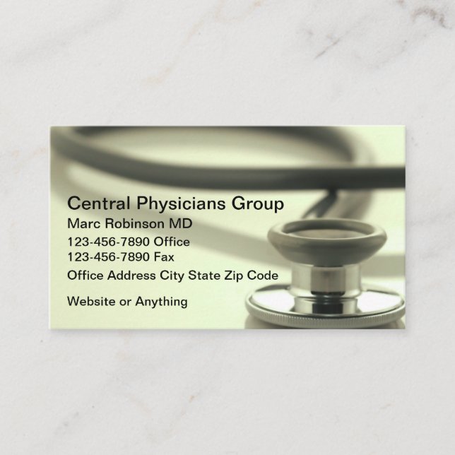 Tarjeta De Visita Medical Doctor Office Business Cards (Anverso)