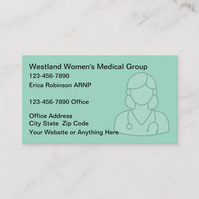 Tarjeta De Visita Medical Nurse Practitioner Business Cards (Anverso)