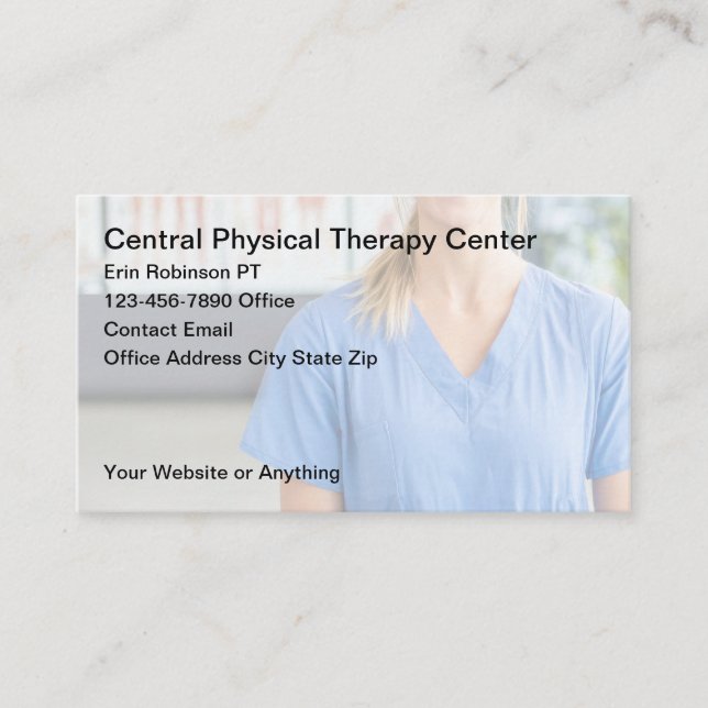 Tarjeta De Visita Medical Physical Therapy Services Business Cards (Anverso)