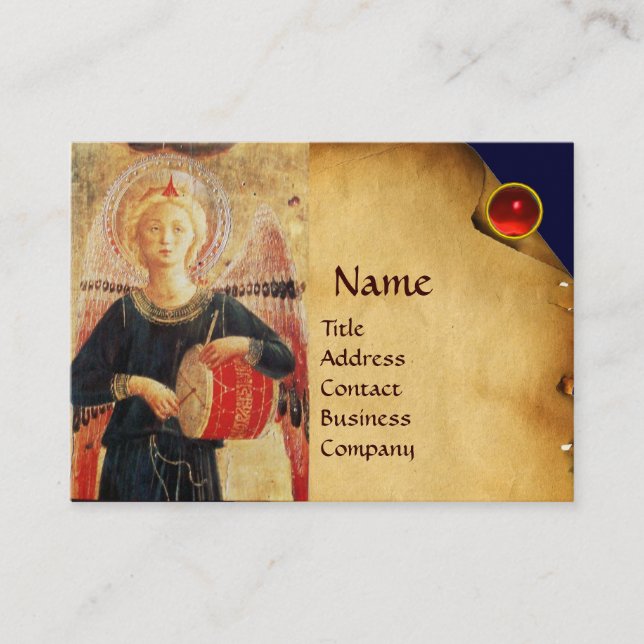 TARJETA DE VISITA MEDICAMENTOS DE JUEGO DE ÁNGEL MUSICAL (Anverso)