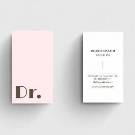 Tarjeta De Visita Médicas médicos Asistencia sanitaria Limpiar rosa 